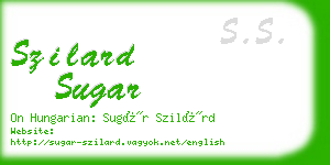 szilard sugar business card